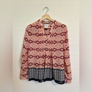 Anthropologie, HD in Paris Keveri Multi Colored Printed Blouse Top